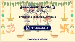 Prachanda Chandika Stavaraja – ప్రచండ చండికా స్తవరాజః (శ్రీ ఛిన్నమస్తా స్తోత్రం)