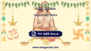 Saptarishi Sloka – సప్తర్షి స్మరణం