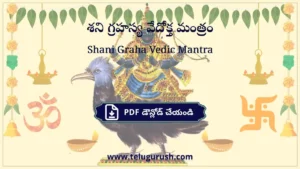 Shani Graha Vedic Mantra – శని గ్రహస్య వేదోక్త మంత్రం