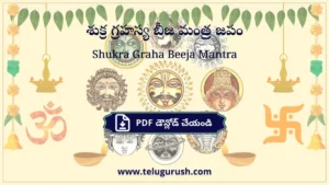 Shukra Graha Beeja Mantra – శుక్ర గ్రహస్య బీజ మంత్ర జపం
