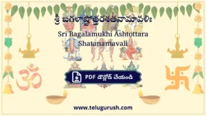 Sri Bagalamukhi Ashtottara Shatanamavali – శ్రీ బగళాష్టోత్తరశతనామావళిః