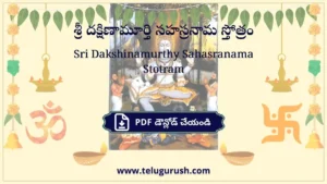 Sri Dakshinamurthy Sahasranama Stotram – శ్రీ దక్షిణామూర్తి సహస్రనామ స్తోత్రం