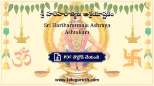 Sri Hariharatmaja Ashraya Ashtakam – శ్రీ హరిహరాత్మజ ఆశ్రయాష్టకం