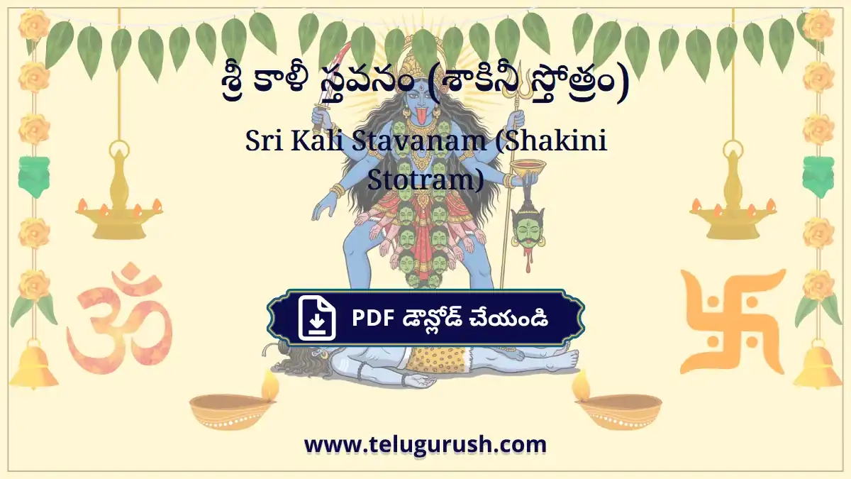 Sri Kali Stavanam (Shakini Stotram) – శ్రీ కాళీ స్తవనం (శాకినీ స్తోత్రం)