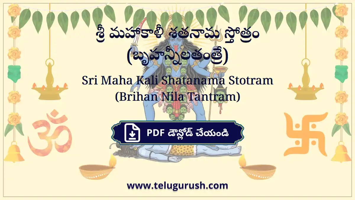 Sri Maha Kali Shatanama Stotram (Brihan Nila Tantram) – శ్రీ మహాకాళీ శతనామ స్తోత్రం (బృహన్నీలతంత్రే)