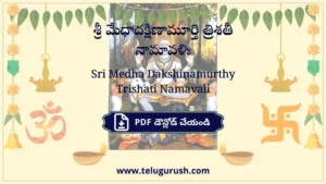Sri Medha Dakshinamurthy Trishati Namavali – శ్రీ మేధాదక్షిణామూర్తి త్రిశతీ నామావళిః