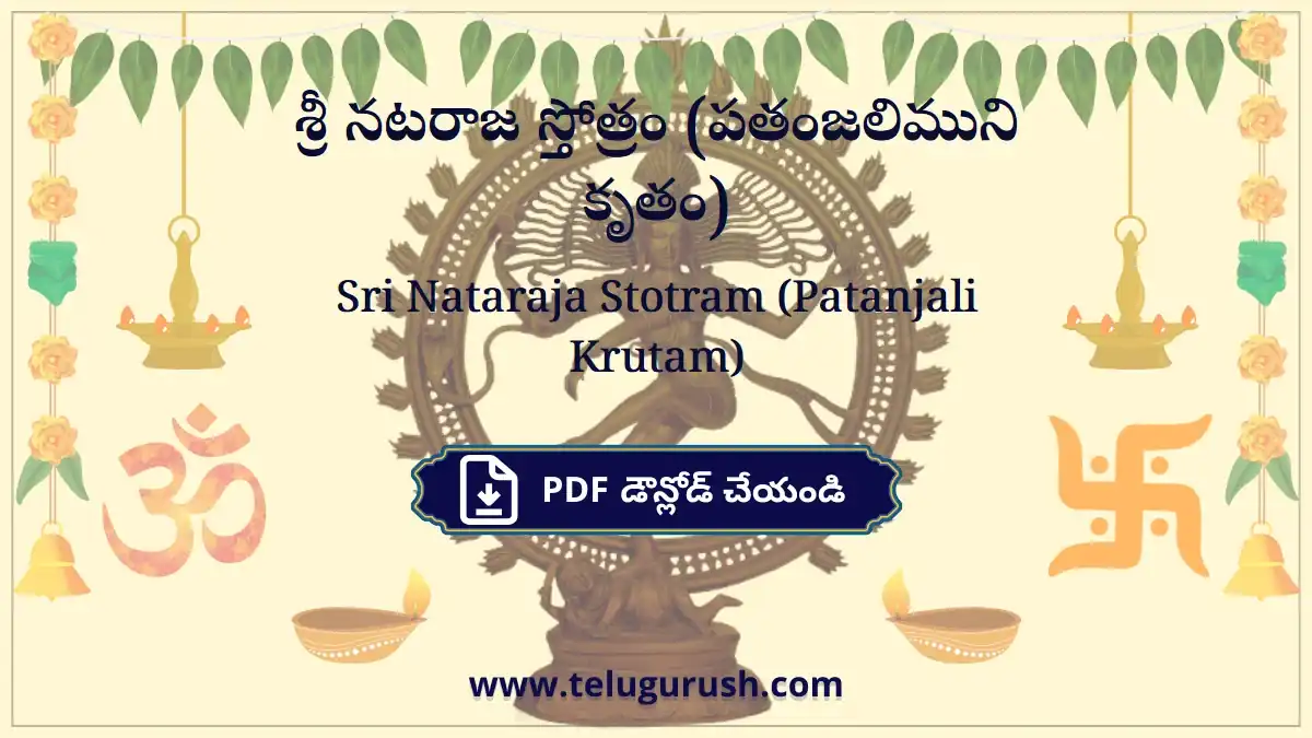 Sri Nataraja Stotram (Patanjali Krutam) – శ్రీ నటరాజ స్తోత్రం (పతంజలిముని కృతం)