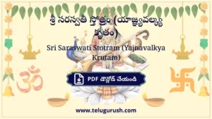 Sri Saraswati Stotram (Yajnavalkya Kritam) – శ్రీ సరస్వతీ స్తోత్రం (యాజ్ఞ్యవల్క్య కృతం)