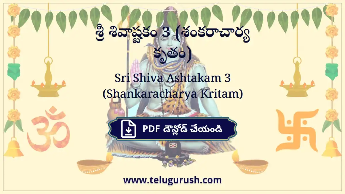 Sri Shiva Ashtakam 3 (Shankaracharya Kritam) – శ్రీ శివాష్టకం 3 (శంకరాచార్య కృతం)